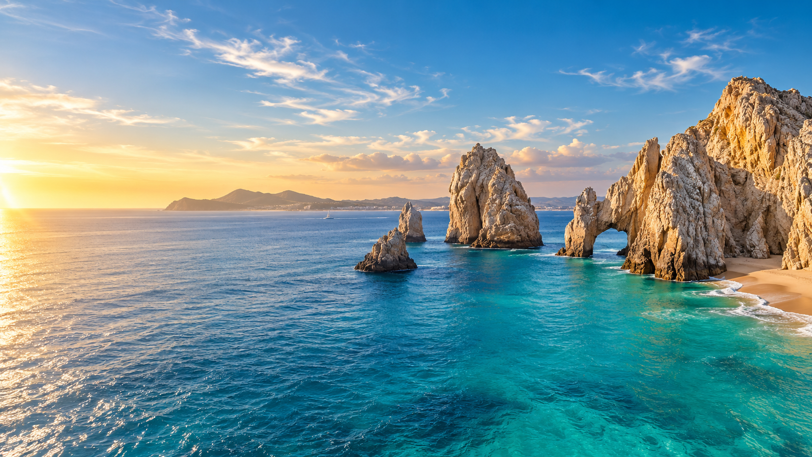 Vista panorámica de Los Cabos, Baja California Sur